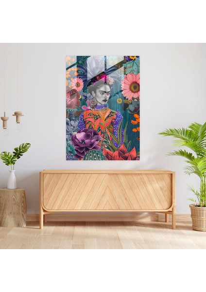 Frida Kahlo Tarzı Cam Duvar Sanatı - Frida Kahlo Eserleri Modern Sanat Cam Duvar Sanatı fiyatları