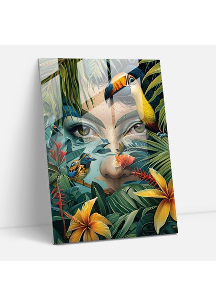 Frida Kahlo Tarzı Ev Dekorasyonu - Kanvas Tablolar Ev Dekorasyonu Tropikal Cennet