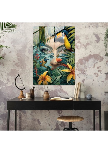 Frida Kahlo Tarzı Ev Dekorasyonu - Kanvas Tablolar Ev Dekorasyonu Tropikal Cennet modelleri