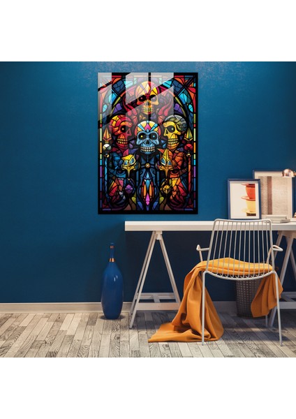 Los Muertos Modern Sanat - Los Muertos Cam Sanatı Cam Duvar Sanatı Vitray Esintili fiyatları