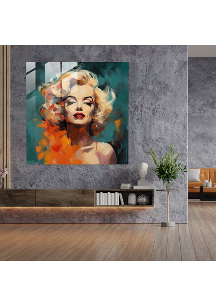 Ifadeci Marilyn Monroe Cam Tablo - Marilyn Monroe Cam Duvar Sanatı Duvar Dekorasyonu modelleri