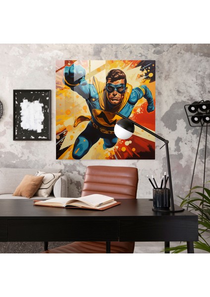 Retro Süper Kahraman Efsanesi Cam Tablo - Popüler Eylem Cam Duvar Sanatı fiyatları