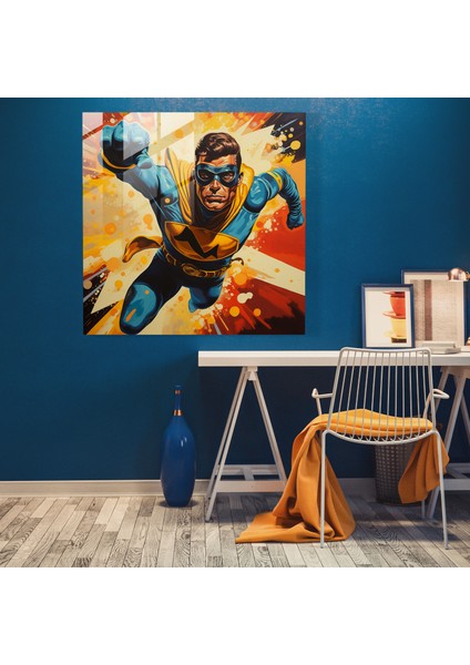 Retro Süper Kahraman Efsanesi Cam Tablo - Popüler Eylem Cam Duvar Sanatı modelleri