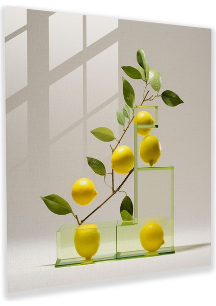 Modern Limon Ağacı Cam Sanatı - Limon Ağacı Modern Sanat Minimalist Heykel Ev Dekorasyonu