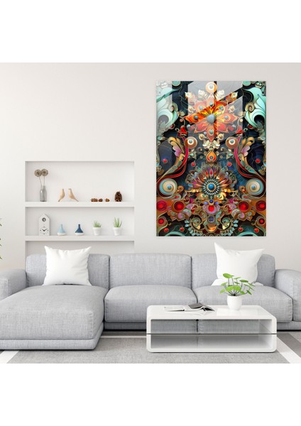 Mannerism Cam Tablo Sanatı - Süslü Desenler ve Ince Detaylar - Mannerism Cam Tablo Duvar Dekorasyonu fiyatları