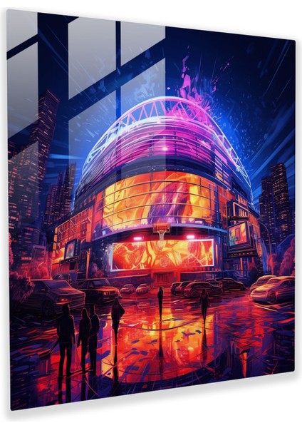 Nba Neon Cam Tablo - Ev Dekorasyonu Cam Duvar Sanatı Neon Işıklar