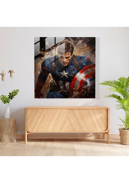 Marvel Süper Kahraman Portre Cam Baskı - Marvel Duvar Dekorasyonu Cam Duvar Sanatı Yağlı Boya fiyatları