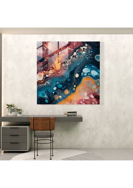 Soyut Mermer Cam Baskı - Mermer Cam Duvar Sanatı Renkli Soyut fiyatları