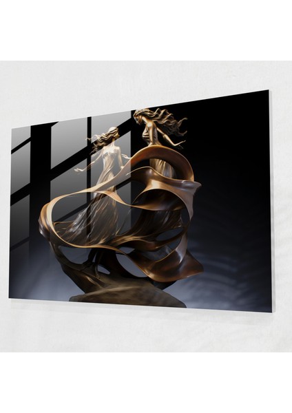 Mitoloji Cam Tablosu - Mitolojik Figürlerin Dansı - Mitoloji Zarafet Cam Sanatı Çağdaş Heykel