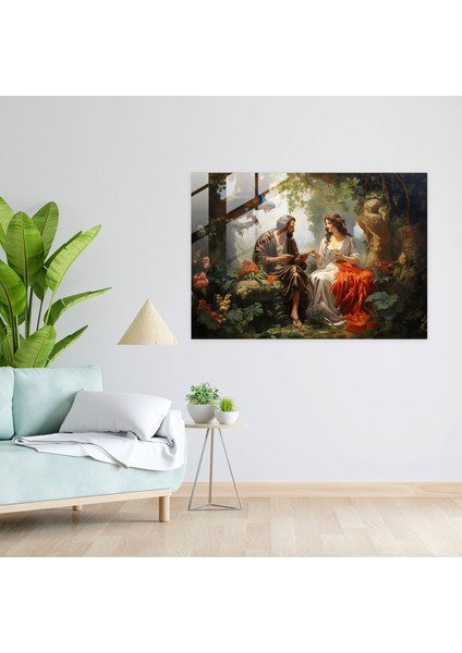 Klasik Yunan Mitolojisi Cam Tablo - Klasik Yağlı Boya Zarafet fiyatları