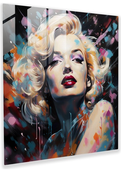 Zarif Zarafet: Marilyn Monroe Cam Tablo - Marilyn Monroe Cam Tablo Duvar Dekorasyonu Sofistike Tasarım