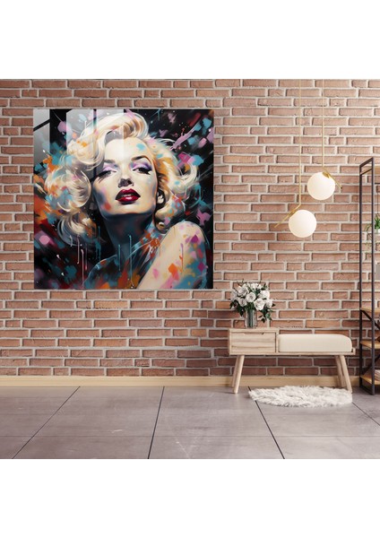 Zarif Zarafet: Marilyn Monroe Cam Tablo - Marilyn Monroe Cam Tablo Duvar Dekorasyonu Sofistike Tasarım fiyatları