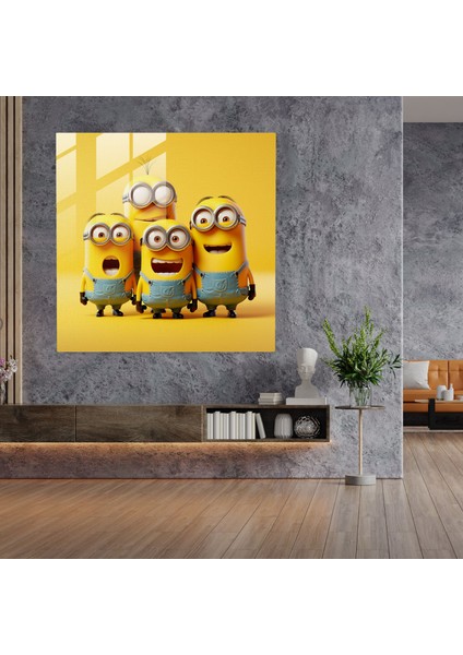 Minion Cam Tablo - Minions Modern Sanat Cam Sanatı Cam Baskı modelleri