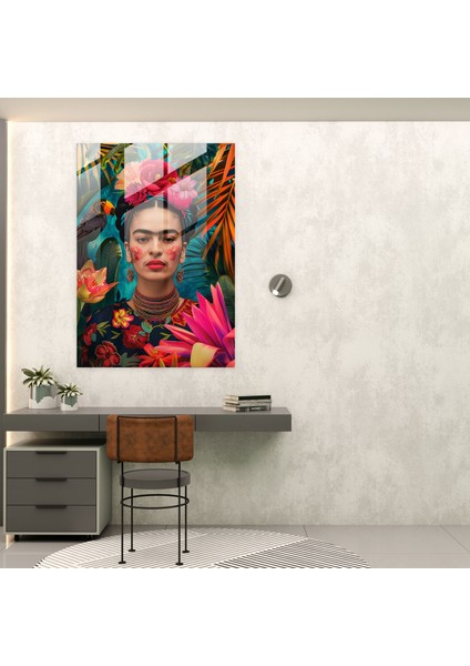 Frida Kahlo Tarzı Duvar Dekorasyonu - Frida Kahlo Eserleri Modern Sanat Cam Tablo Ev Dekorasyonu modelleri