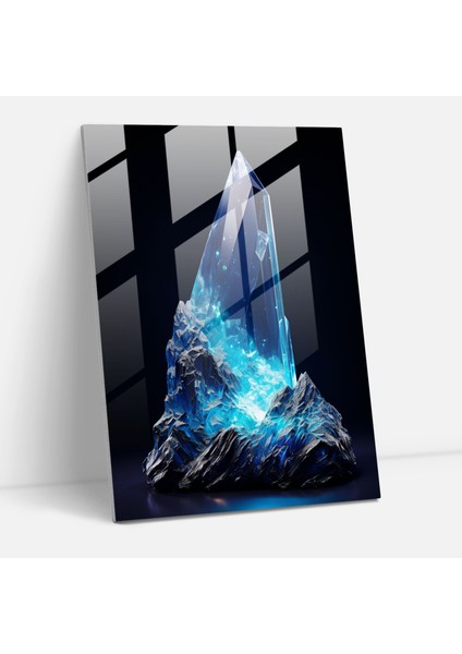 Buz Dağı Cam Tablo - Ev Dekorasyonu Cam Sanatı