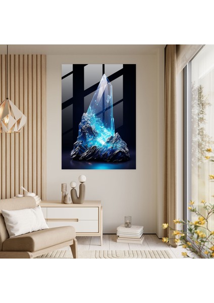 Buz Dağı Cam Tablo - Ev Dekorasyonu Cam Sanatı modelleri