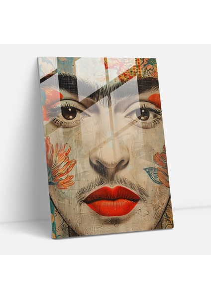 Frida Kahlo Tarzı Duvar Dekorasyonu - Frida Kahlo Eserleri Cam Tablo Duvar Dekorasyonu Cam Duvar Sanatı
