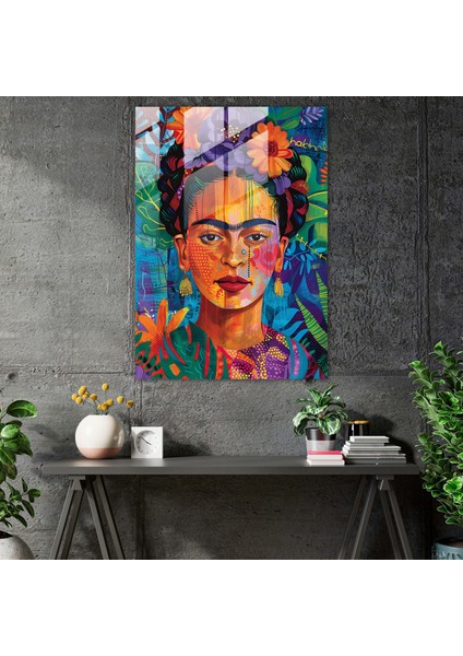 Frida Kahlo Tarzı Cam Duvar Sanatı - Frida Kahlo Eserleri Cam Duvar Sanatı Duvar Dekorasyonu Ev Dekorasyonu fiyatları