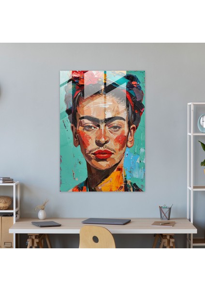 Frida Kahlo Tarzı Duvar Dekorasyonu - Frida Kahlo Eserleri Duvar Dekorasyonu Modern Sanat Cam Tablo fiyatları