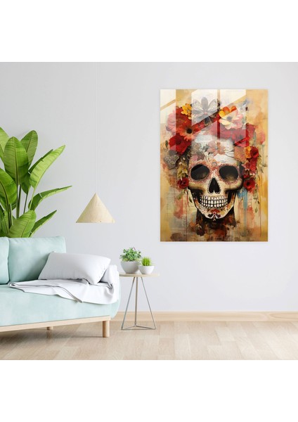 Los Muertos Kolaj Cam Duvar Sanatı - Modern Sanat Çağdaş Kolaj Görsel Olarak Etkileyici Kompozisyon modelleri