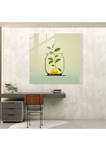 Limon Ağacı Cam Tablo - Modern Sanat Cam Duvar Sanatı fiyatları
