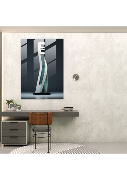 Minimalist Cam Sanatı - Geometrik Deniz Feneri - Deniz Feneri Cam Sanatı Modern Heykel Cam Duvar Sanatı modelleri