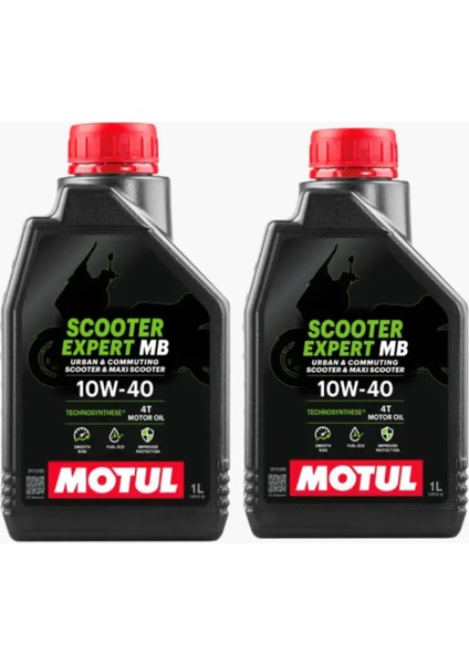 Scooter Expert MB 10W-40 4t 2 Adet 1 Litre Motosiklet Yağı (Üretim Yılı: 2025)