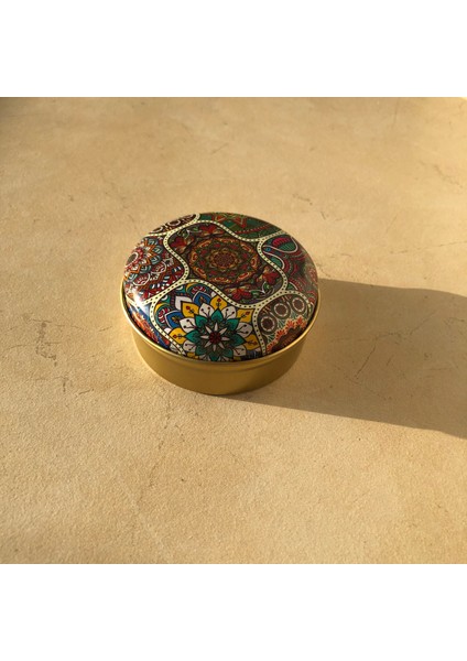 Çok Renkli Gold Teneke Kutu 7X3CM fiyatları