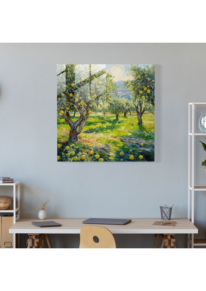 Hayal Gibi Limon Ağacı Cam Tablo - Limon Ağacı Izlenimci Ev Dekorasyonu Modern Sanat fiyatları