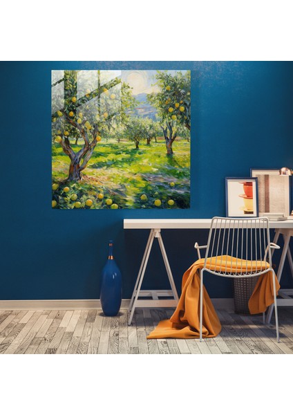 Hayal Gibi Limon Ağacı Cam Tablo - Limon Ağacı Izlenimci Ev Dekorasyonu Modern Sanat modelleri
