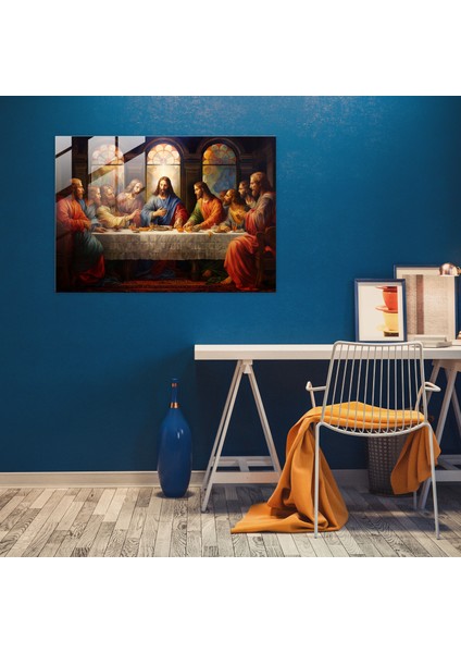 Son Akşam Yemeği Majestik Cam Tablo - Isa'nın Son Akşam Yemeği Majestik Zengin Renkler modelleri