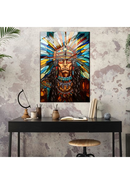Maya Stained Glass Wall Art - Maya Cam Tablo Sanatsal Parıltı Tüy Tacı modelleri