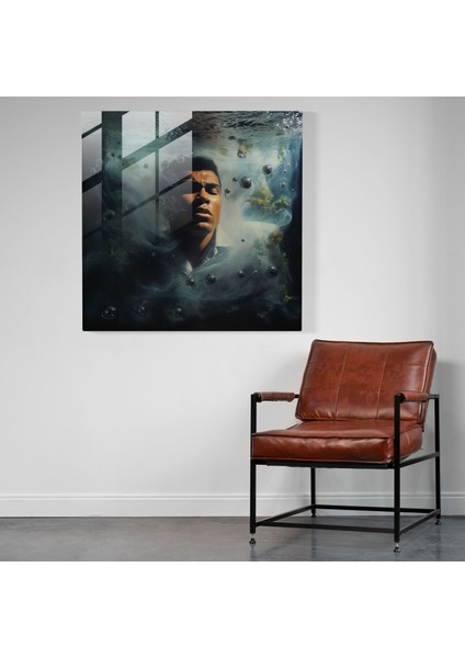 Muhammad Ali Gerçeküstü Cam Tablo - Muhammad Ali Gerçeküstü Cam Tablo fiyatları