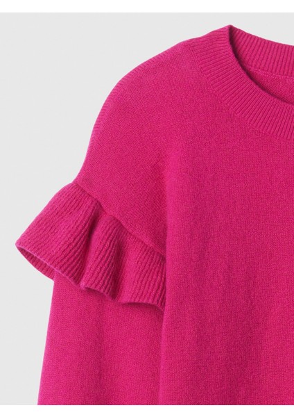 Kız Çocuk Pembe CashSoft Fırfırlı Kazak fiyatları