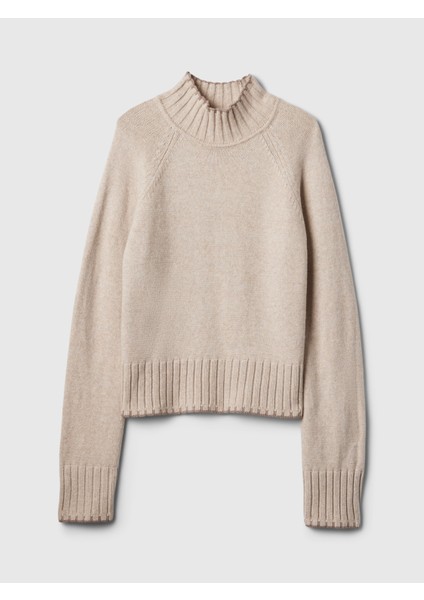 Kadın Bej CashSoft Balıkçı Yaka Kazak fiyatları