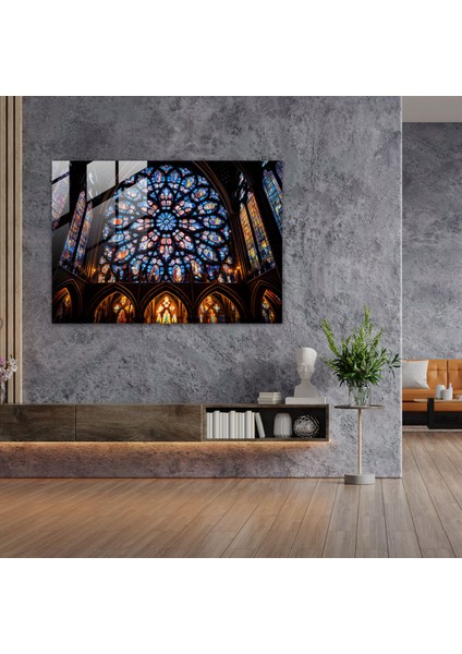 Ortaçağ Katedrali Cam Tablo - Ortaçağ Ortaçağ Katedrali Modern Sanat fiyatları