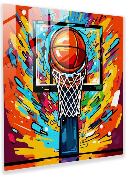 Nba Pop Art Cam Tablo - Modern Sanat Cam Duvar Sanatı
