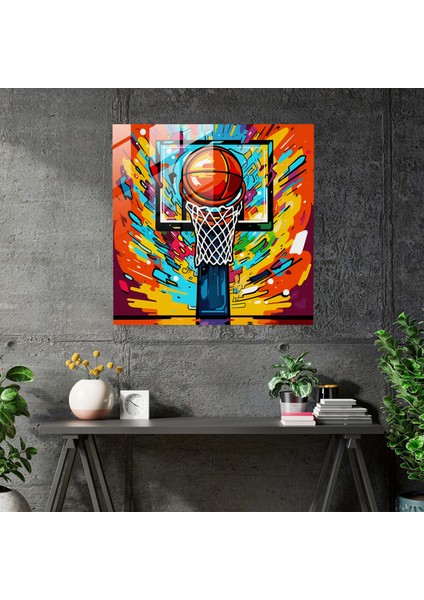 Nba Pop Art Cam Tablo - Modern Sanat Cam Duvar Sanatı fiyatları