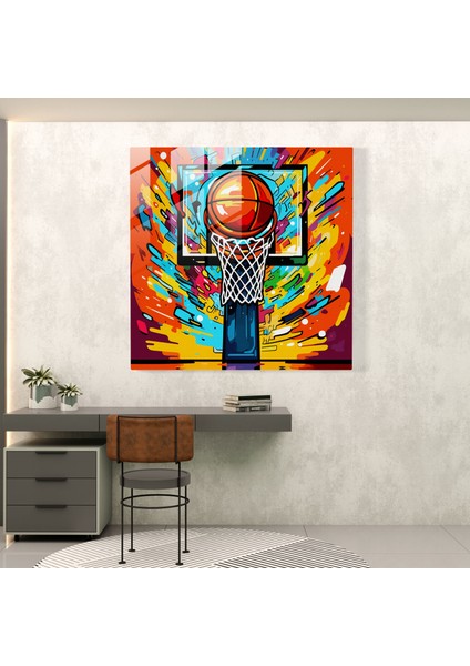 Nba Pop Art Cam Tablo - Modern Sanat Cam Duvar Sanatı modelleri
