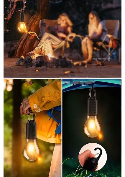Taşınabilir Şarjlı LED Ampül Outdoor Kamp Bahçe Lambası 10W Askılı Kırılmaz LED Işık fiyatları
