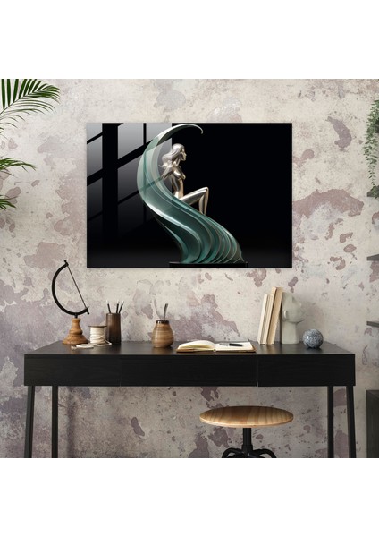 Mitoloji Cam Tablo: Zarif Denizkızı - Mitoloji Cam Duvar Sanatı Cam Sanatı Duvar Dekorasyonu fiyatları