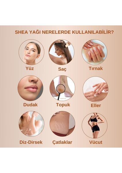 Shea Yağı 250 ml x 2 Adet | %100 Ham, Soğuk Pres, Rafine Edilmemiş, Shea Butter Karite | Kuru Cilt, Saç, Dudak, Topuk Bakımı modelleri