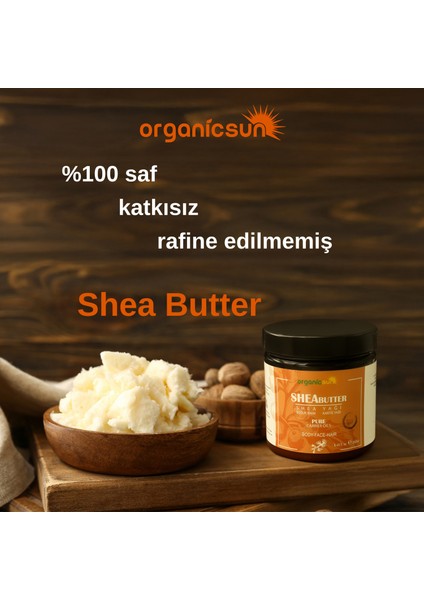 Shea Yağı 250 ml x 2 Adet | %100 Ham, Soğuk Pres, Rafine Edilmemiş, Shea Butter Karite | Kuru Cilt, Saç, Dudak, Topuk Bakımı