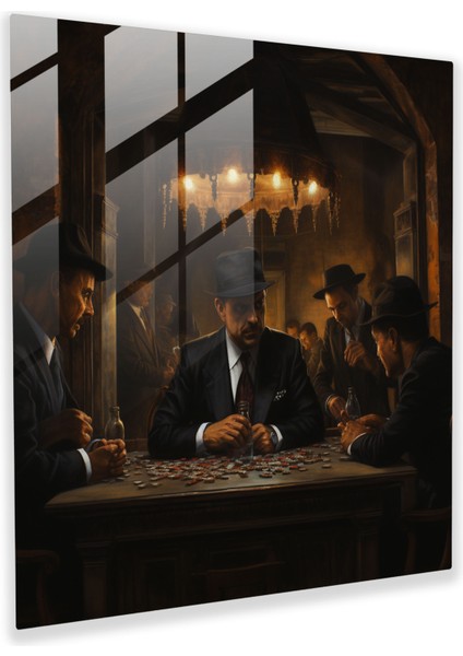 Italyan Restoranında Mafya Babasını Anımsatan Cam Tablo