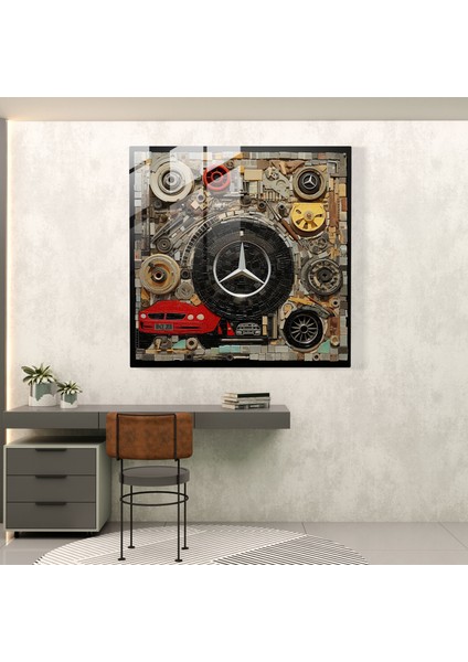 Mercedes Cam Tablo - Modern Sanat Araba Parçaları Karma Medya fiyatları