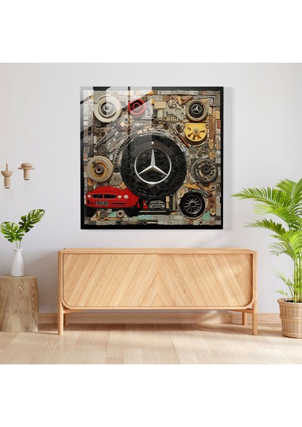 Mercedes Cam Tablo - Modern Sanat Araba Parçaları Karma Medya modelleri