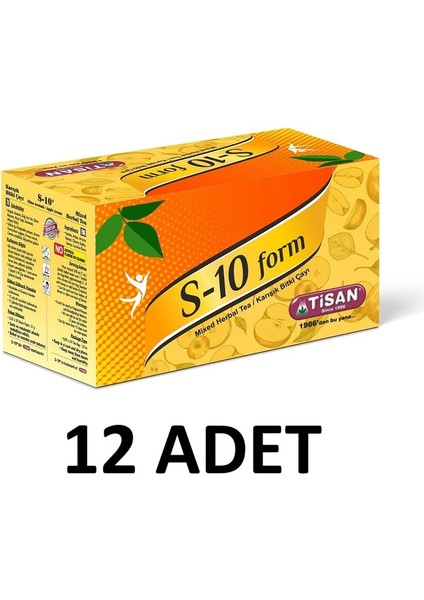 S-10 Elma Aromalı Form Çay x 12 Adet