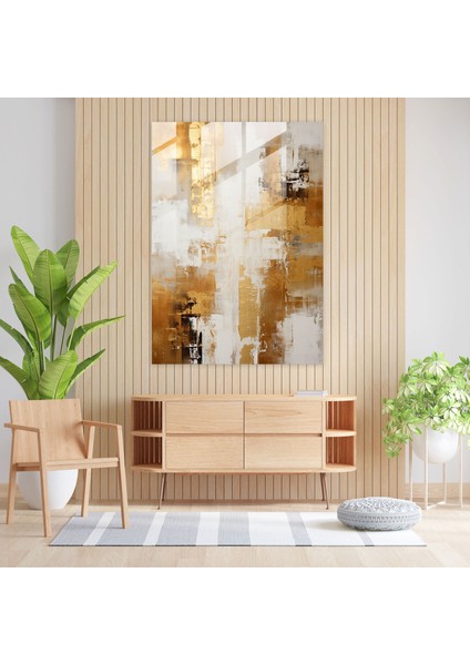 Inka Medeniyeti Cam Tablosu - Soyut Altın Hazine Ilhamlı Duvar Dekorasyonu - Mayalı Duvar Süsü Cam Duvar Sanatı Soyut Tasarım fiyatları