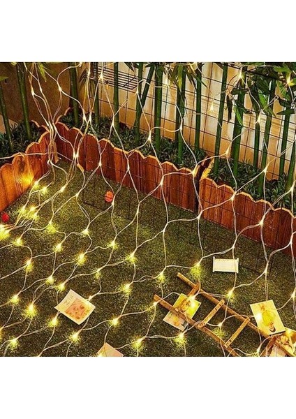 Perde LED Işık 144 Ledli 2x2 Metre 220V Fişli Iç ve Dış Mekan Ambiyans Süsleme ve Dekor Görsel Şölen