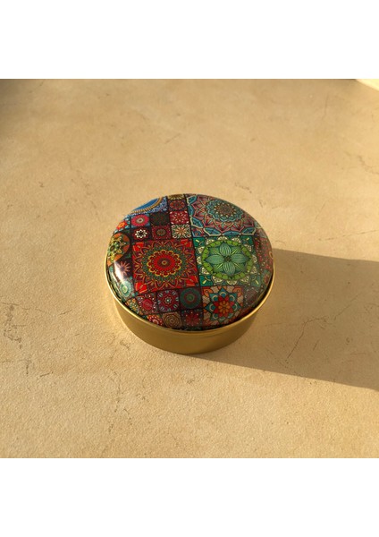 Çok Renkli Gold Teneke Kutu 7X3CM fiyatları